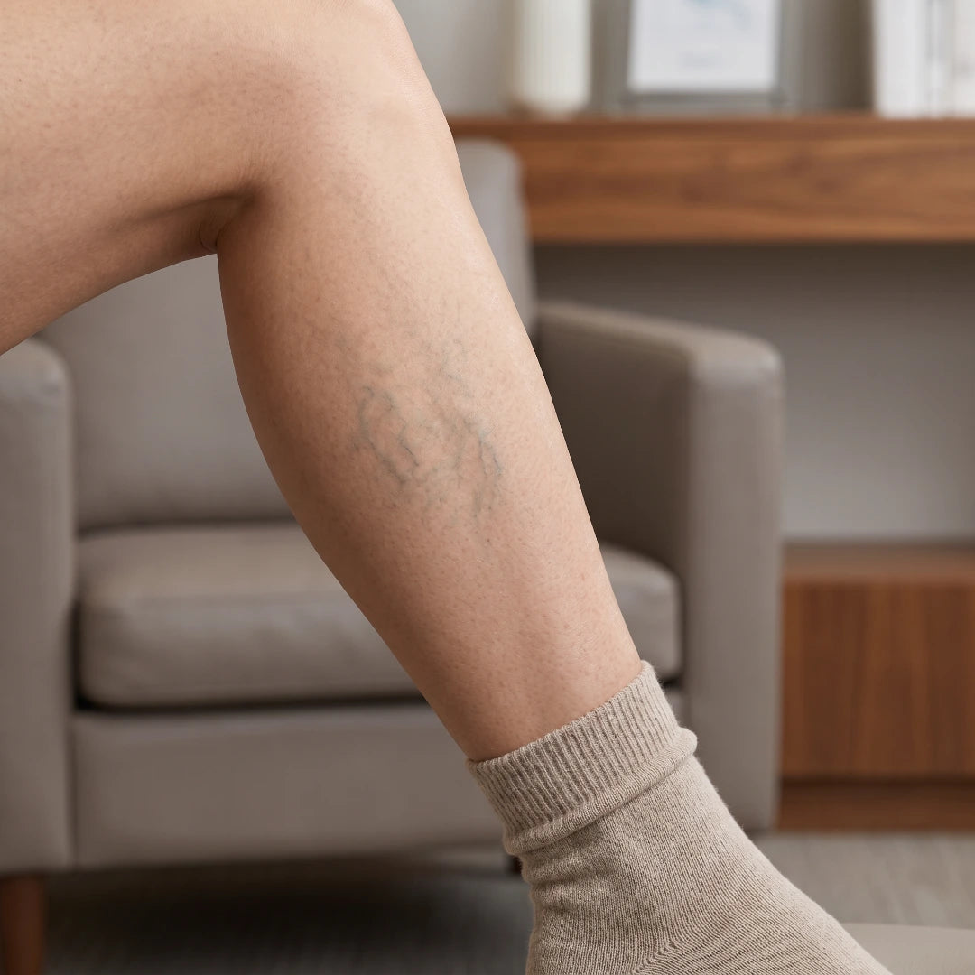 Jambe aux veines apparentes — symptômes d'insuffisance veineuse et solutions naturelles