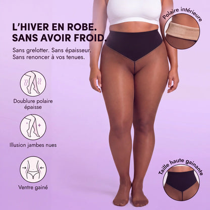 Collant Polaire Sculptant | Effet Peau Nue