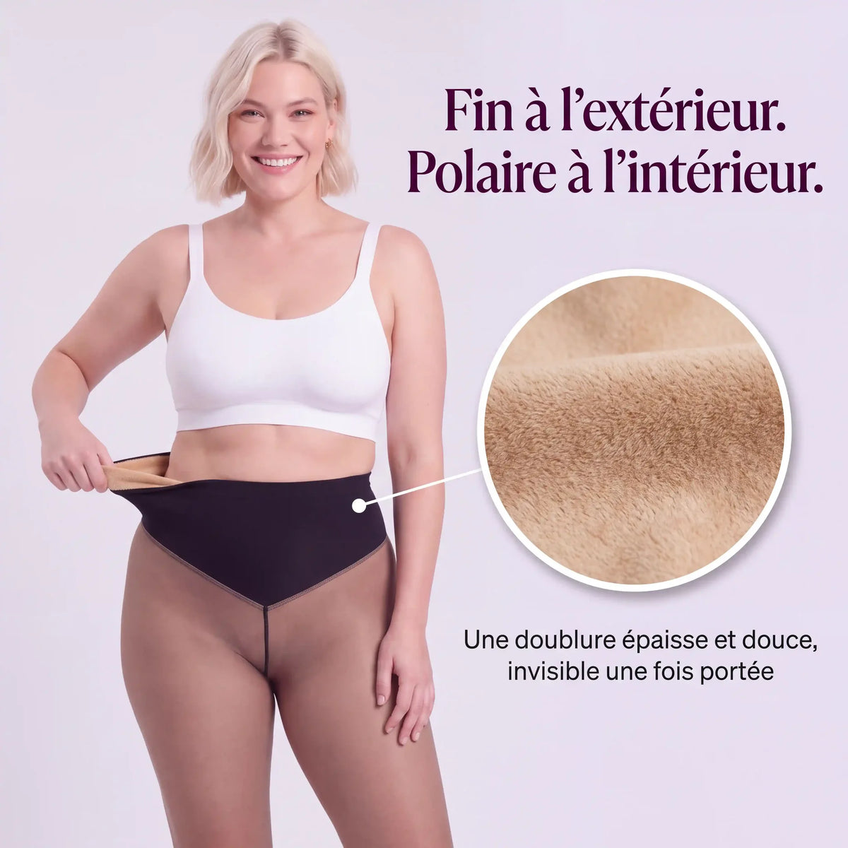 Collant Polaire Sculptant | Effet Peau Nue