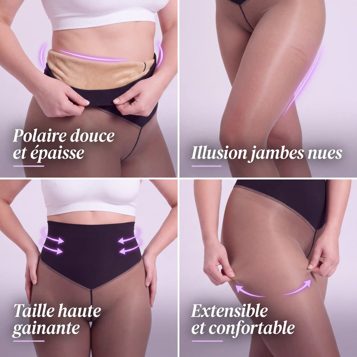Collant Polaire Sculptant | Effet Peau Nue