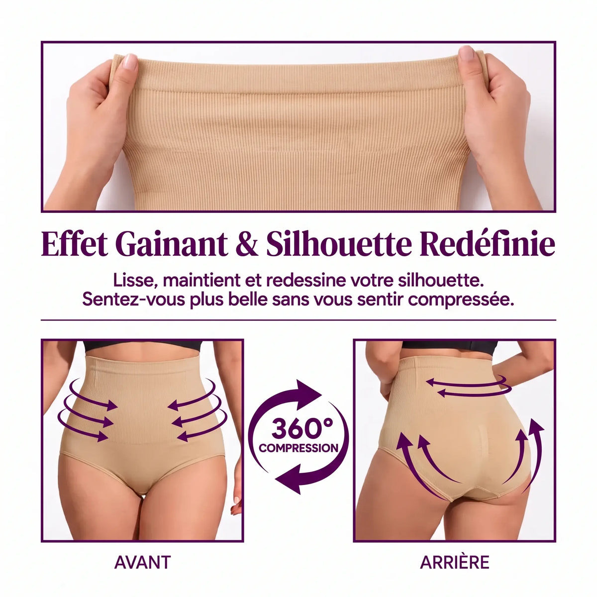 Culotte Ultra-Gainante Taille Haute - Compression 360°
