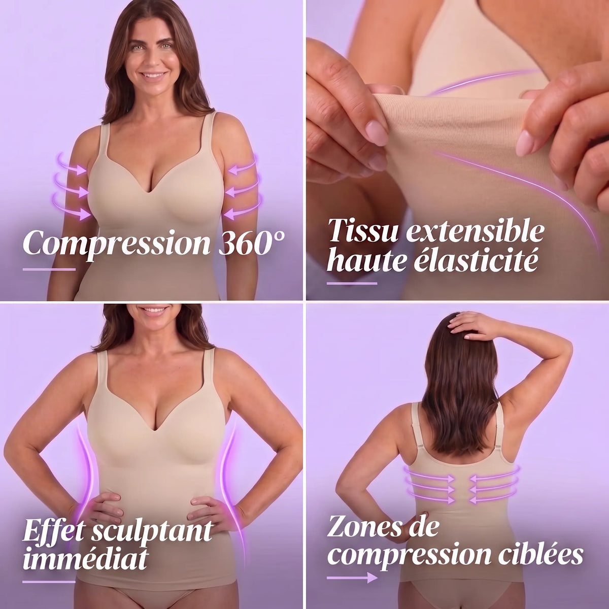 Débardeur Amincissant à Soutien-Gorge Intégré
