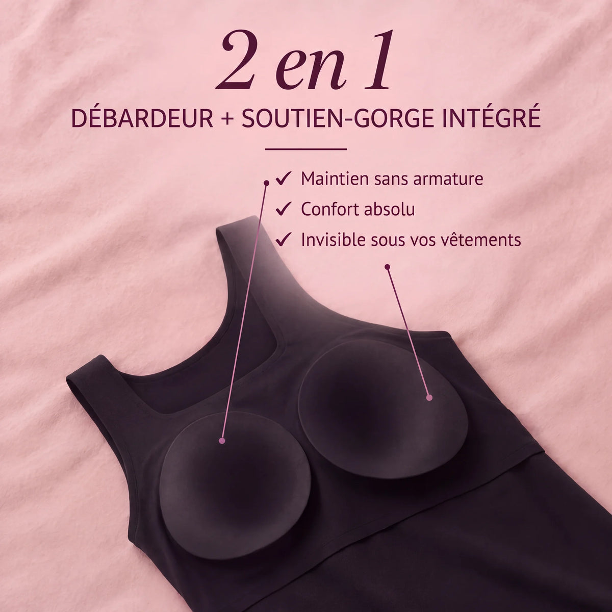 Débardeur Sculptant à Soutien-Gorge Intégré