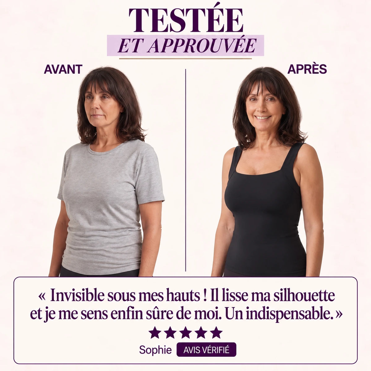 Débardeur Sculptant à Soutien-Gorge Intégré