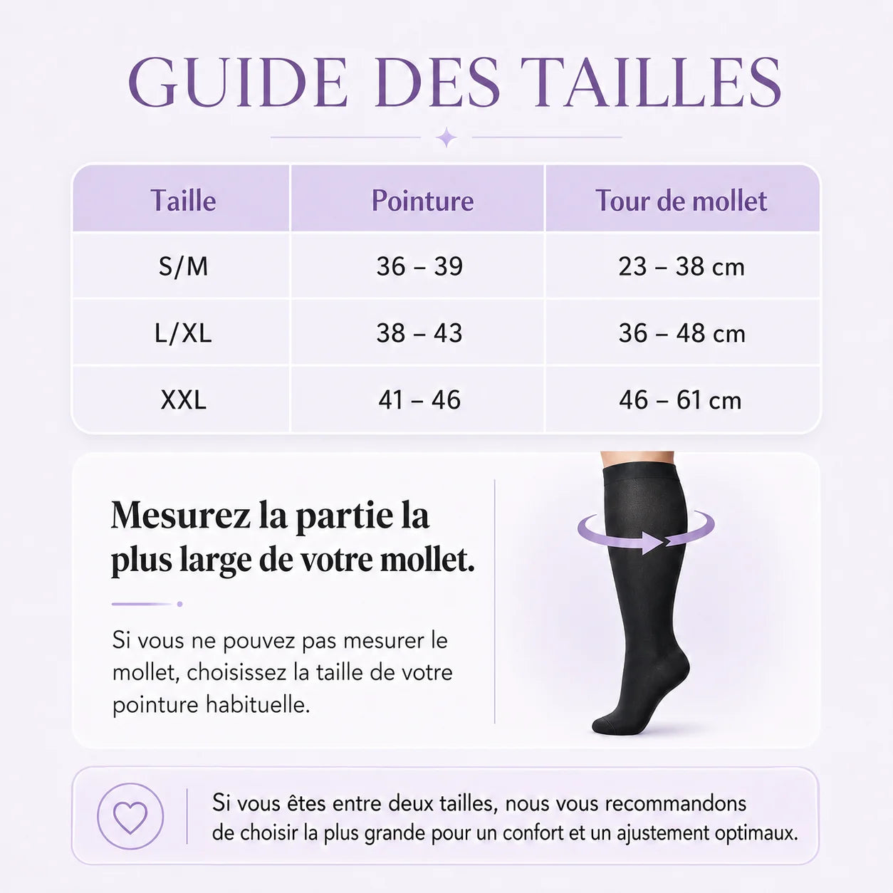 Chaussettes de Contention Confortables