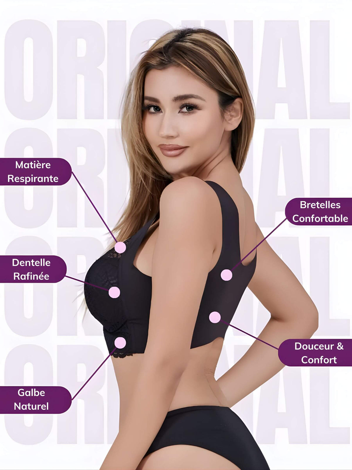 Soutien-Gorge Sport Push-Up Femme – Sans Armatures, Fermeture Devant, Respirant & Sans Couture, Confort Total Toute La Journée